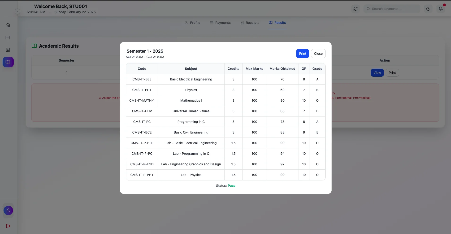 COLLEGE CMS screenshot 3